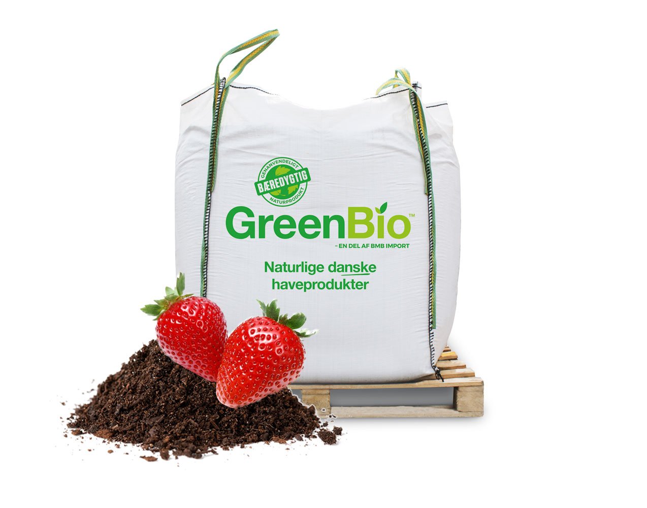 Billede af GreenBio jordbærmuld til økologisk dyrkning - 1000 liter hos Haveglad.dk