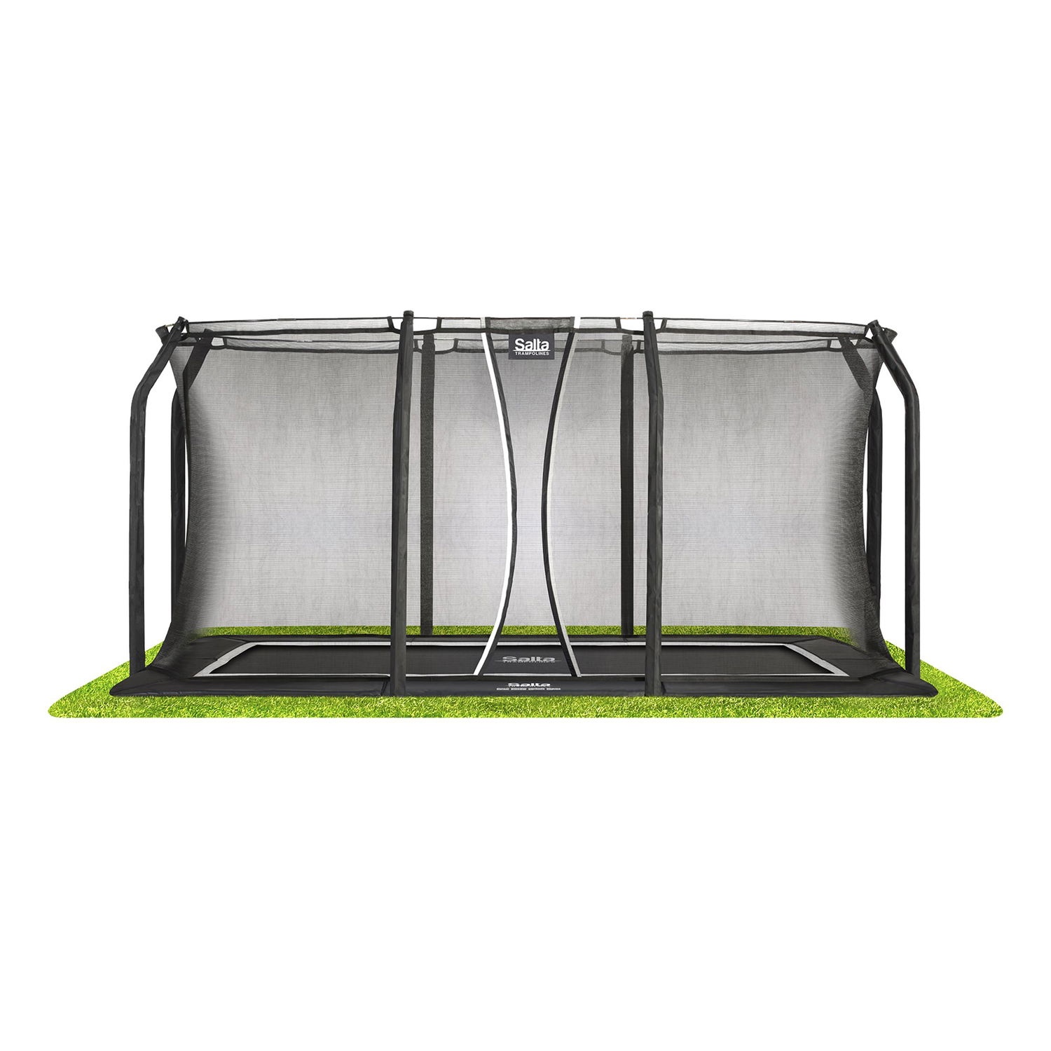 Salta Trampolin Royal Baseground 305x214 cm, sort inkl. sikkerhedsnet