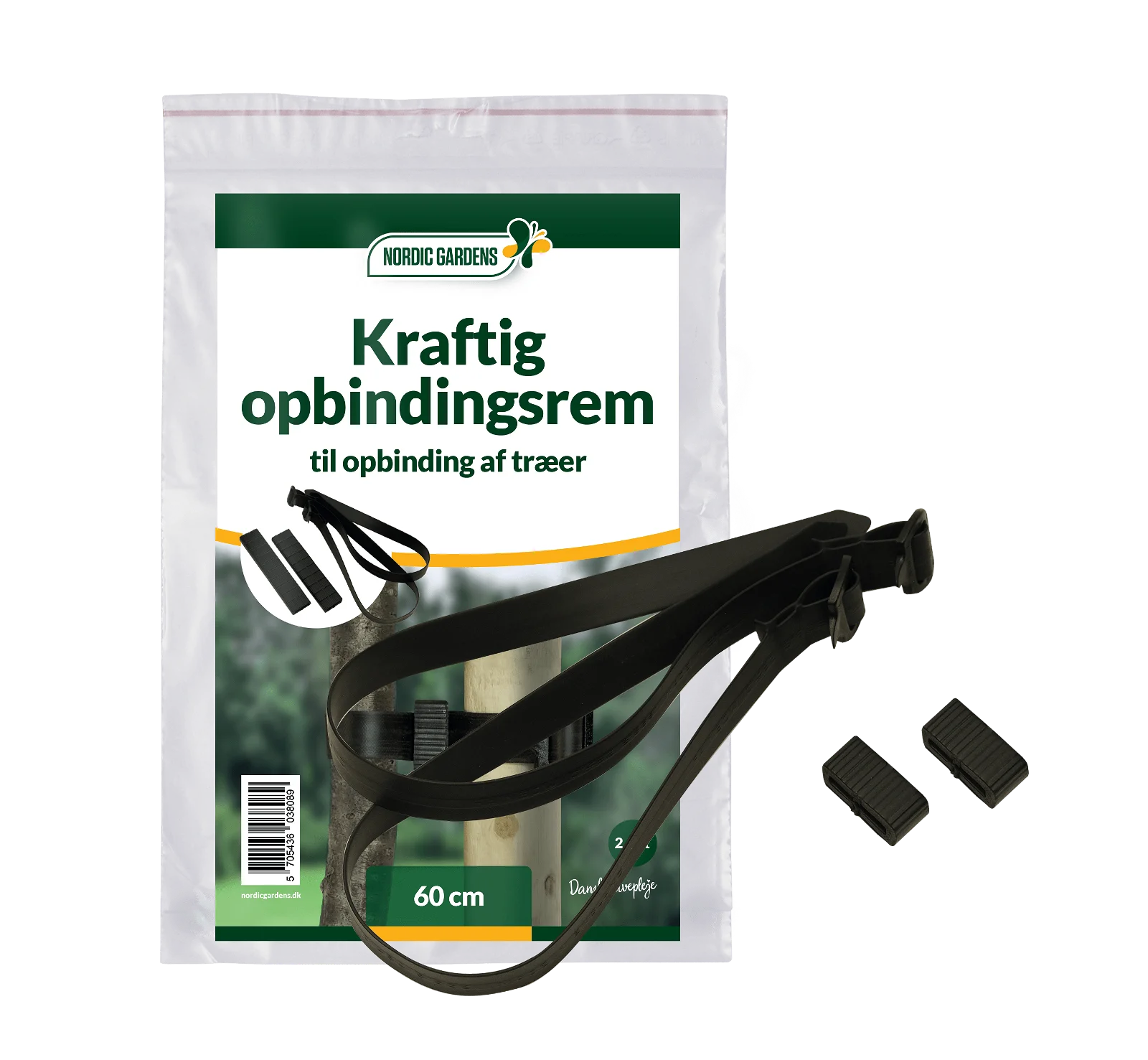 Kraftig opbindingsrem 60 cm - 2 stk.