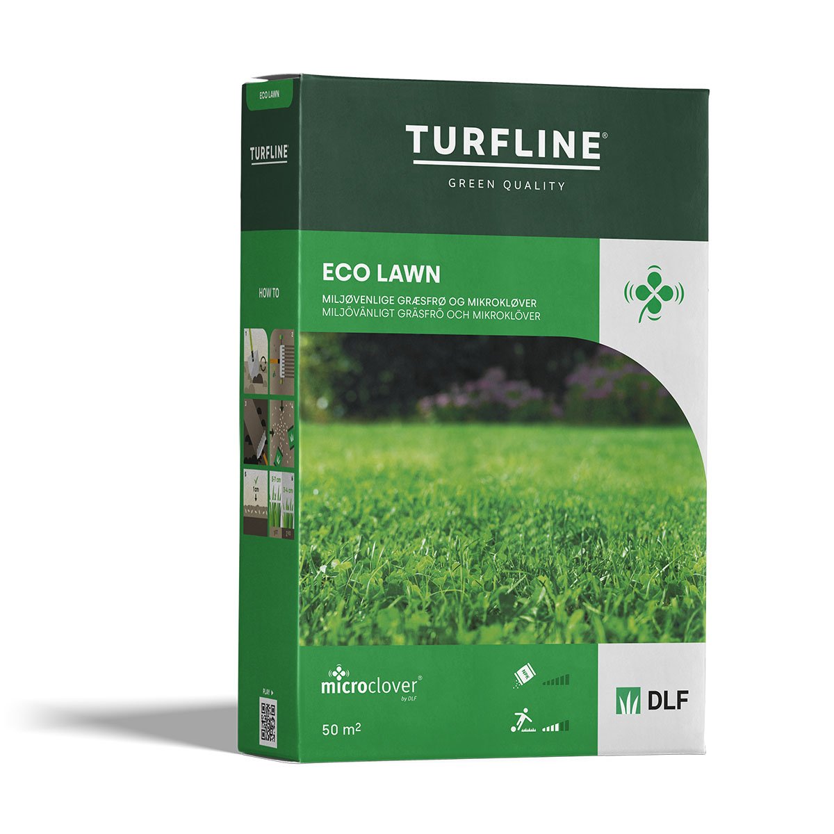 Turfline “Eco lawn” græsfrø med mikrokløver – 1,0 kg.