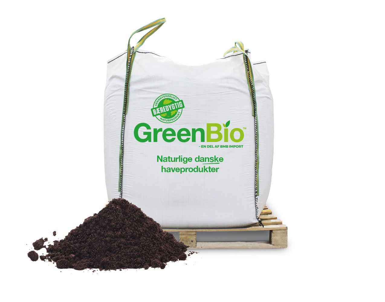 GreenBio Plænemuld med næring 0/6 mm - Bigbag á 1000 liter